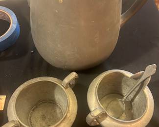 vintage pewter pitcher