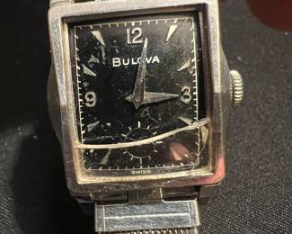 vintage Bulova rectangular watch