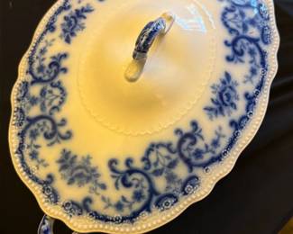 Blue & White Covered Serving Dish