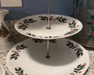 Christmas Holly Two-Tier Server