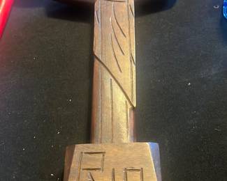 vintage hand-carved wooden Christ the Redeemer statue from Rio de Janeiro