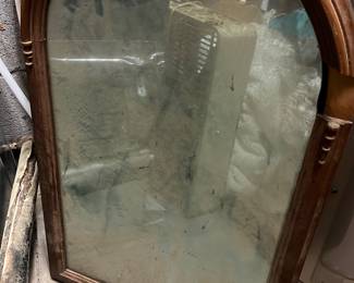vintage wooden mirror