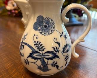 Blue Onion Porcelain Creamer Pitcher