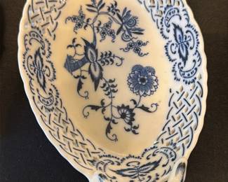 Blue Danube Blue & White Dish