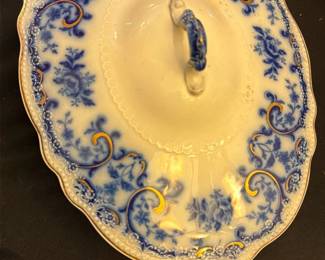 Blue Flow Blue Covered Tureen