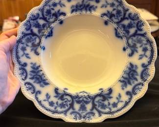 Blue Flow Blue Scalloped Bowl