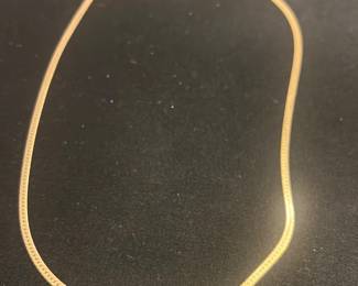 sleek gold snake chain necklace