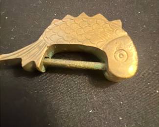 vintage Chinese-style fish-shaped padlock