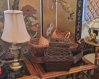 FourPanel Coromandel Folding Screen with Asian Motifs