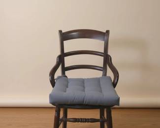 Jacob Josef Kohn Walnut Bendwood Ladder Back Side Chair, Circa s