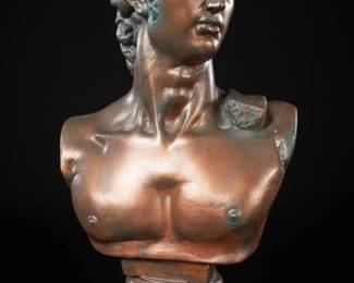Bronze Plated Resin Bust of David