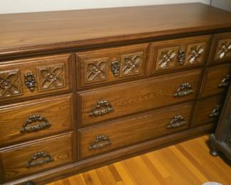 Vintage Sumter Cabinet Co. Spanish Mediterranean Style Oak Dresser