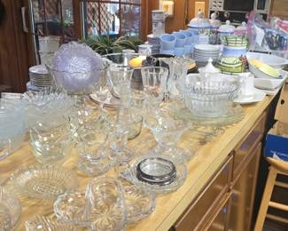 Assorted Glassware and China Set including Fostoria American and Princess House