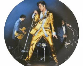 Elvis Presley The Memphis Flash Collector Plate by Delphi