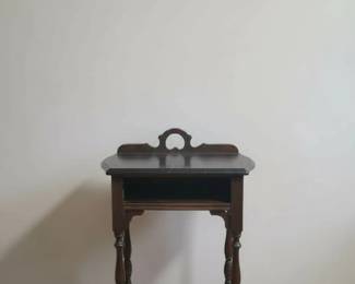 Antique Spindle Leg Side Table with Drawer