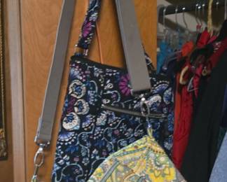 Vera Bradley Lemon Parfait Shoulder Bag and Vera Bradley Peacock Blue Crossbody Bag