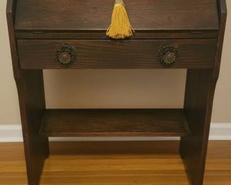 Antique Arts and Crafts Mission Oak DropFront Secretary Desk