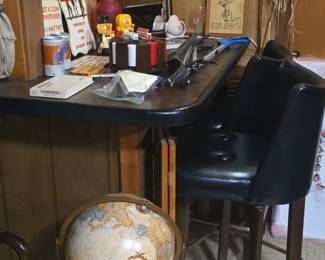 Vintage Replogle World Classic Globe with Wooden Stand