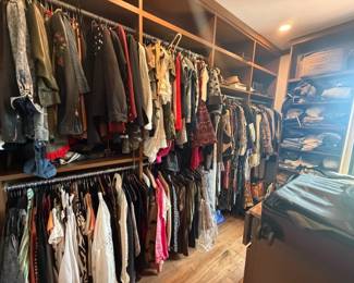 women's closet estate sale  - clothing, shoes, accessories, vintage clothing
