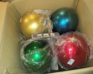 8" wide Christmas ornaments