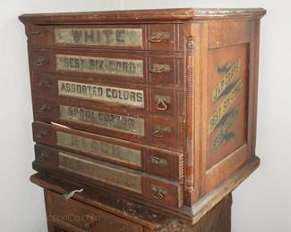 Vintage spool cabinet