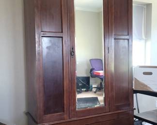 Solid wood wardrobe