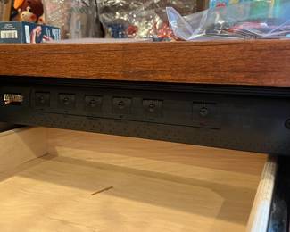 Martin Furniture computer desk and hutch with built-in power strip