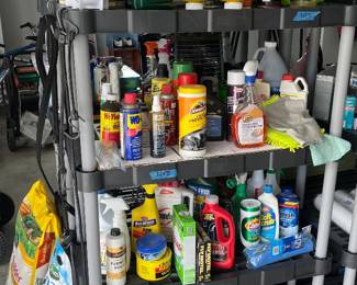 Garden potting soil, house chemicals