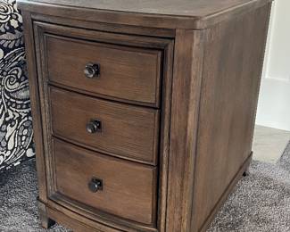 Side table with power outlets