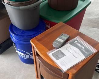 Comfort furnace infrared space heater, buckets