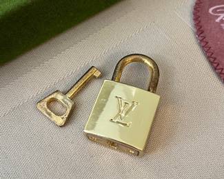 Louis Vuitton padlock and key