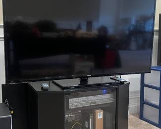 Samsung 55” flatscreen TV and Zenith DVD/VHS combo player