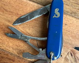 RARE BLUE Victorinox Fish Angler Swiss Army Knife with scales