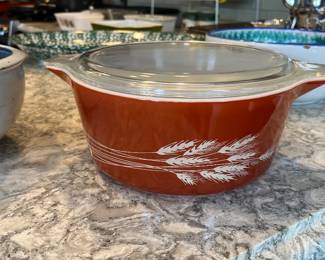 Pyrex Autumn Harvest casserole dish