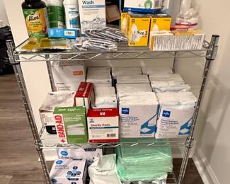 Chrome Wire Medical Supply Storage Cart