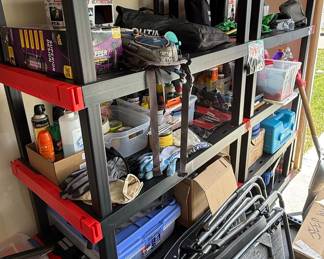 BLACK & YELLOW® 4-Tier Heavy Duty Plastic Storage Racks