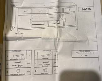 Blue Media Console with Electric Fireplace Insert