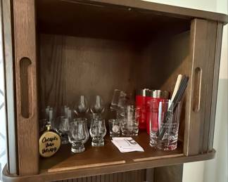 Mid-Century Modern Style Bar Cabinet with Wine Cooler (1 of 2)