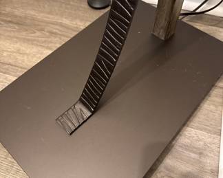 Industrial Style Table and Floor Lamp Set with USB Charging