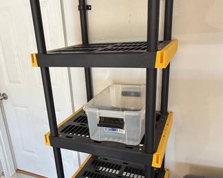 BLACK & YELLOW® 4-Tier Heavy Duty Plastic Storage Racks