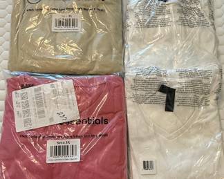 Real Essentials Ladies Plus Cotton Long Sleeve V-Neck Shirt 4-Pack
