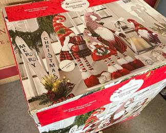 Balsam Hill BH Noble Fir Narrow 6.5' Christmas Tree and Member's Mark Plush Gnome Set