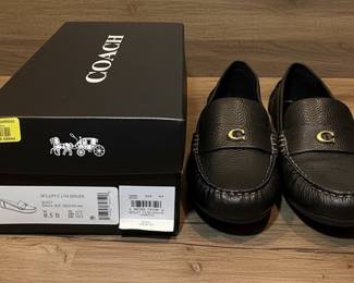 Coach Sculpt C Leather Driver Loafers
