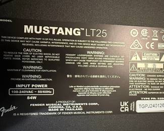 Fender Mustang LT25 Digital Modeling Amplifier