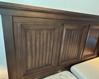 King Size Modern Wood Bedframe with Flex-A-Bed Adjustable Mattresses