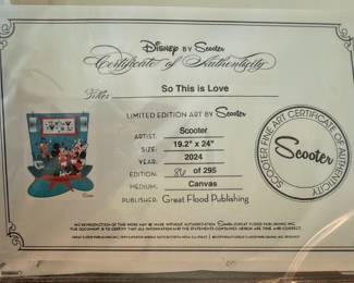 Scooter "So This Is Love" Disney Limited Edition Canvas
