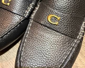 Coach Sculpt C Leather Driver Loafers