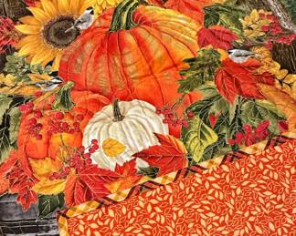 Autumn Harvest Owl and Pumpkin Quilt Wall Hangings
