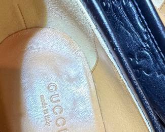 Gucci Jordaan GG Embossed Leather Horsebit Loafers