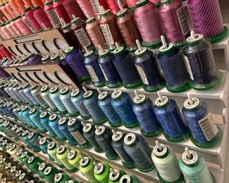 Exquisite Polyester Embroidery Thread Collection with Rack - 240 Spools